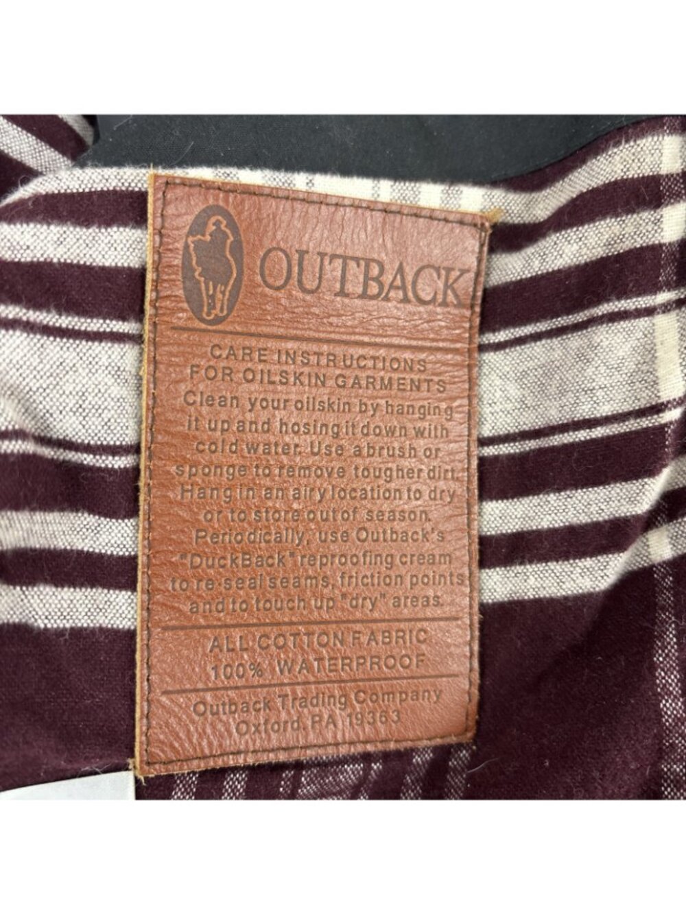 Outback Trading Co Womens Stormy Oilskin Jacket Sz Small Quilted Black 29603 - Picture 4 of 10